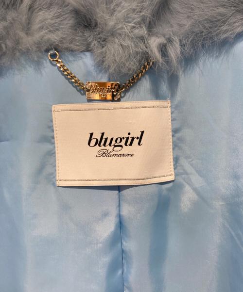 BLUGIRL（ブルーガール）BLUGIRL (ブルーガール) ファージャケット ブルー サイズ:38の古着・服飾アイテム