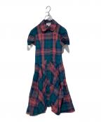 Vivienne Westwood RED LABELヴィヴィアンウエストウッドレッドレーベル）の古着「チェックシャツワンピース」｜グリーン×レッド