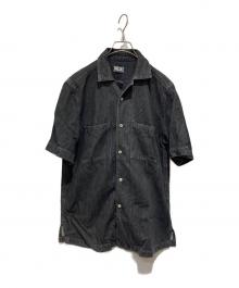 DIESEL（ディーゼル）の古着「デニムオープンカラーシャツ」｜ブラック