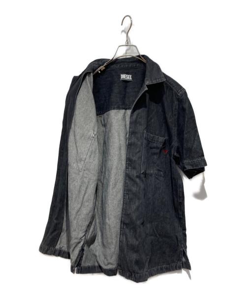 DIESEL（ディーゼル）DIESEL (ディーゼル) デニムオープンカラーシャツ ブラック サイズ:Sの古着・服飾アイテム