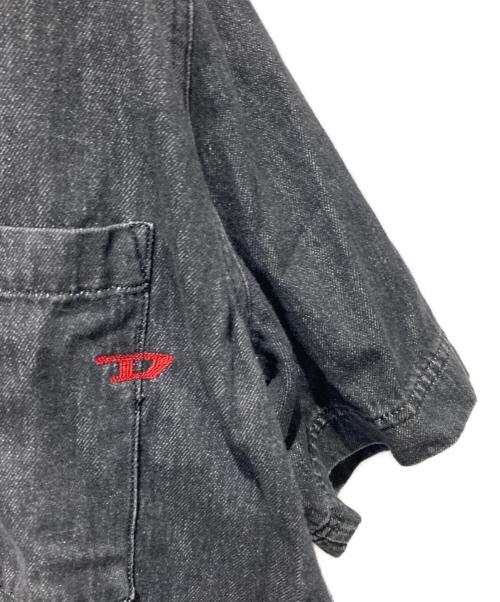 DIESEL（ディーゼル）DIESEL (ディーゼル) デニムオープンカラーシャツ ブラック サイズ:Sの古着・服飾アイテム