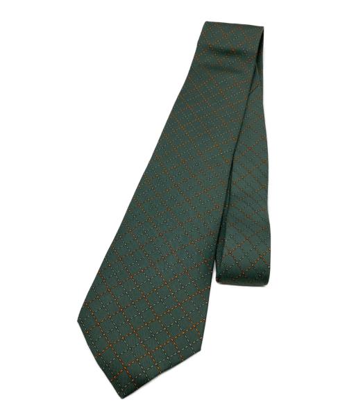 HERMES（エルメス）HERMES (エルメス) シルクネクタイ グリーン サイズ:FREEの古着・服飾アイテム