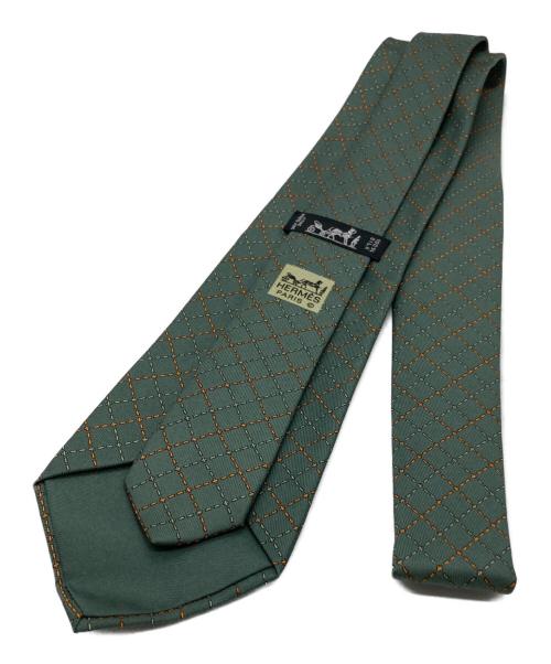 HERMES（エルメス）HERMES (エルメス) シルクネクタイ グリーン サイズ:FREEの古着・服飾アイテム