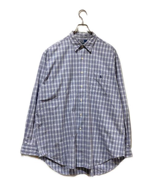 POLO RALPH LAUREN（ポロ・ラルフローレン）POLO RALPH LAUREN (ポロ・ラルフローレン) チェックシャツ ブルー サイズ:XLの古着・服飾アイテム