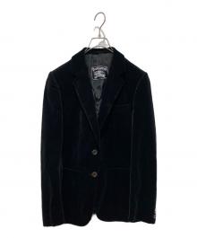 Burberry's（バーバリーズ）の古着「ベロアテーラードジャケット」｜ブラック