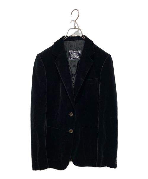 Burberry's（バーバリーズ）Burberry's (バーバリーズ) ベロアテーラードジャケット ブラック サイズ:42の古着・服飾アイテム