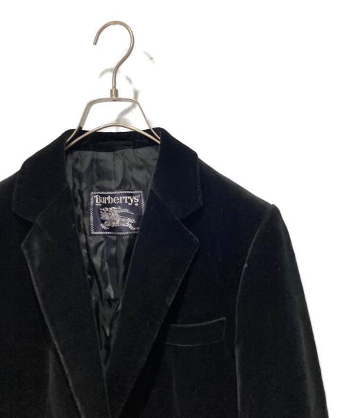 Burberry's（バーバリーズ）Burberry's (バーバリーズ) ベロアテーラードジャケット ブラック サイズ:42の古着・服飾アイテム