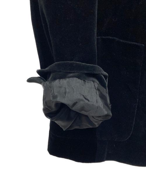Burberry's（バーバリーズ）Burberry's (バーバリーズ) ベロアテーラードジャケット ブラック サイズ:42の古着・服飾アイテム