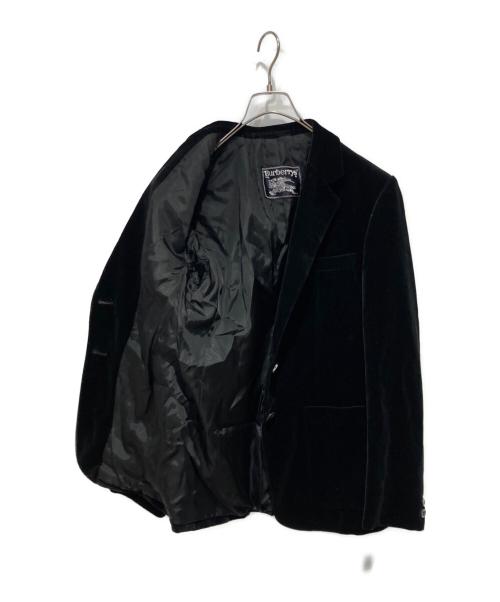 Burberry's（バーバリーズ）Burberry's (バーバリーズ) ベロアテーラードジャケット ブラック サイズ:42の古着・服飾アイテム