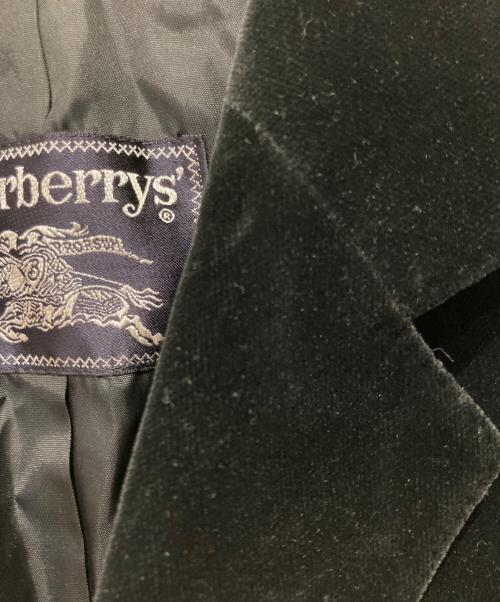 Burberry's（バーバリーズ）Burberry's (バーバリーズ) ベロアテーラードジャケット ブラック サイズ:42の古着・服飾アイテム