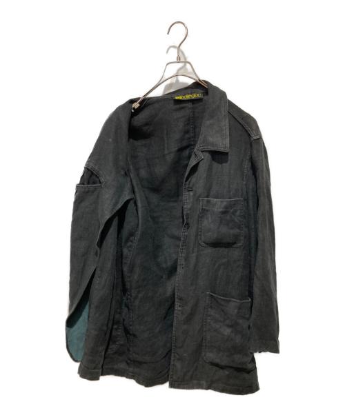 hollington（ホリントン）HOLLINGTON (ホリントン) リネンカバーオール ブラック サイズ:48の古着・服飾アイテム