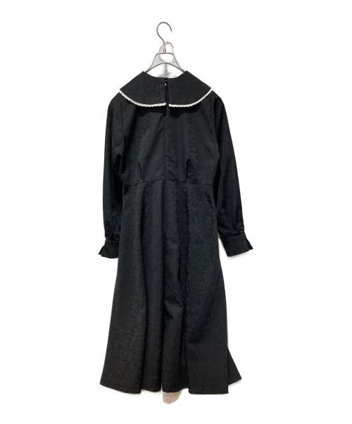 foufou（フーフー）foufou (フーフー) big lace collar jacquard dress ブラックの古着・服飾アイテム
