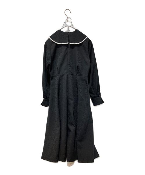foufou（フーフー）foufou (フーフー) big lace collar jacquard dress ブラックの古着・服飾アイテム