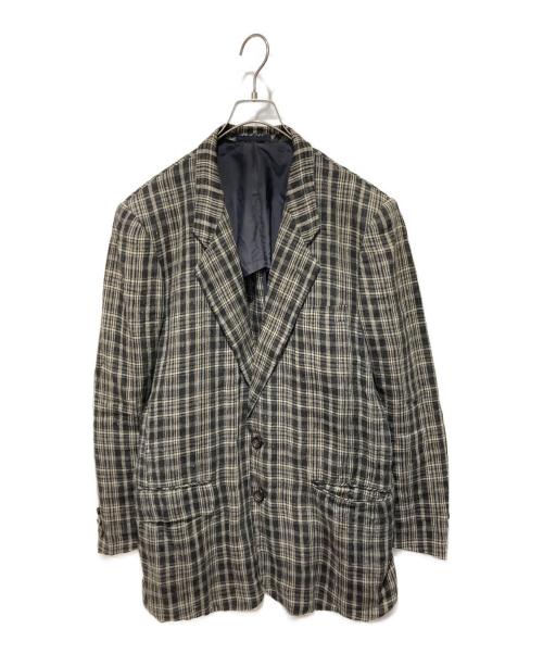 COMME des GARCONS HOMME（コムデギャルソン オム）COMME des GARCONS HOMME (コムデギャルソン オム) リネンテーラードジャケット グレー サイズ:Mの古着・服飾アイテム