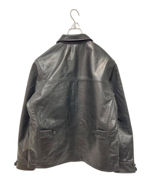EDWIN（エドウィン）EDWIN (エドウィン) LEATHER CAR COAT ブラック サイズ:Mの古着・服飾アイテム