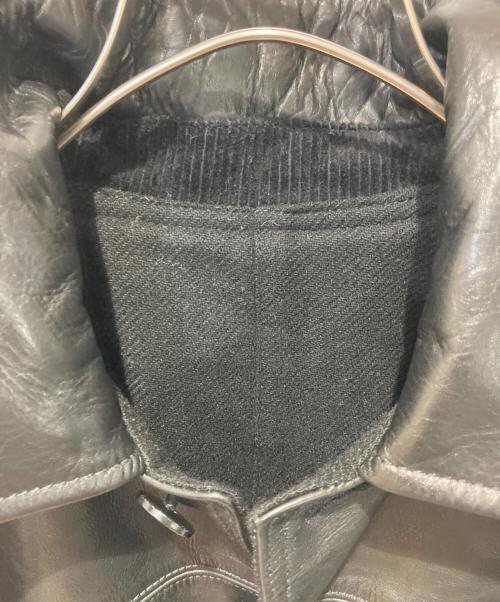 EDWIN（エドウィン）EDWIN (エドウィン) LEATHER CAR COAT ブラック サイズ:Mの古着・服飾アイテム