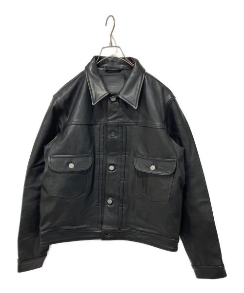 EDWIN（エドウィン）EDWIN (エドウィン) LEATHER JACKET ブラック サイズ:38の古着・服飾アイテム