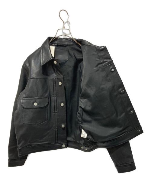 EDWIN（エドウィン）EDWIN (エドウィン) LEATHER JACKET ブラック サイズ:38の古着・服飾アイテム