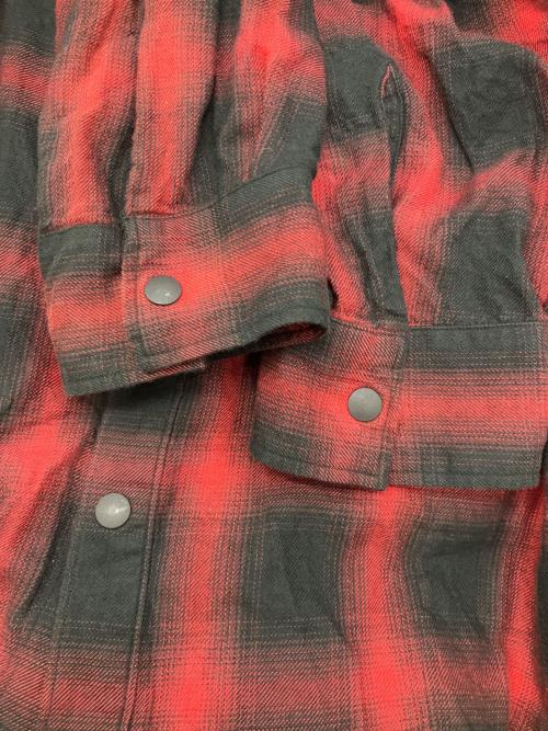 Rags McGREGOR（ラグスマックレガー）Rags McGREGOR (ラグスマックレガー) オンブレチェックロングシャツ レッド サイズ:Mの古着・服飾アイテム