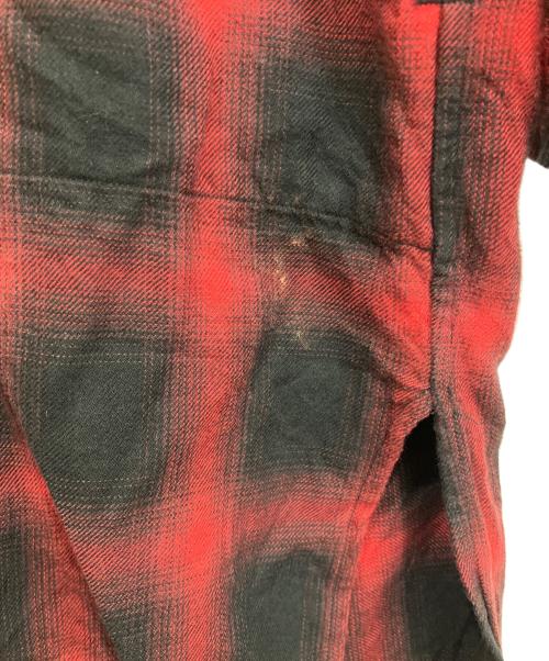 Rags McGREGOR（ラグスマックレガー）Rags McGREGOR (ラグスマックレガー) オンブレチェックロングシャツ レッド サイズ:Mの古着・服飾アイテム