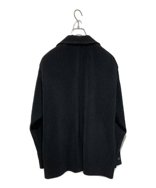 HOMME PLISSE ISSEY MIYAKE（オム プリッセ イッセイ ミヤケ）HOMME PLISSE ISSEY MIYAKE (オム プリッセ イッセイ ミヤケ) プリーツ テーラードジャケット ブラック サイズ:2の古着・服飾アイテム