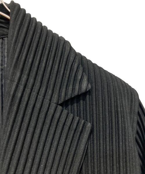 HOMME PLISSE ISSEY MIYAKE（オム プリッセ イッセイ ミヤケ）HOMME PLISSE ISSEY MIYAKE (オム プリッセ イッセイ ミヤケ) プリーツ テーラードジャケット ブラック サイズ:2の古着・服飾アイテム