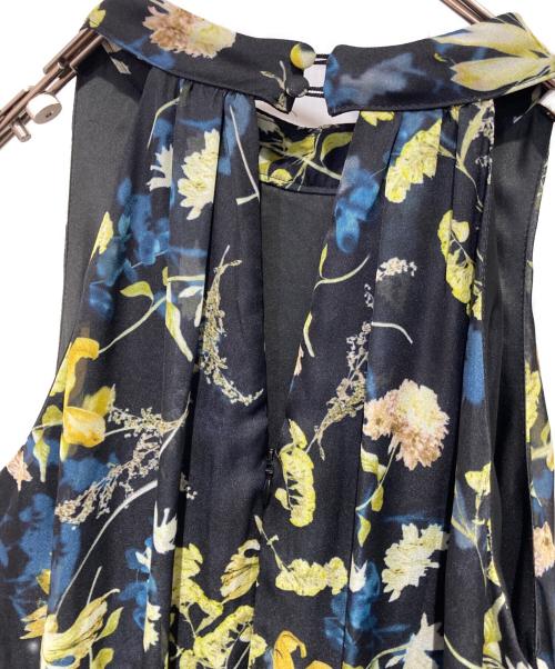 FRAY ID（フレイ アイディー）FRAY ID (フレイ アイディー) ホルターネックシアープリントワンピース ブラック サイズ:1の古着・服飾アイテム