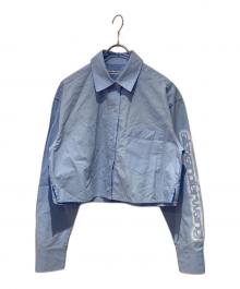 ALEXANDER WANG（アレキサンダー・ワン）の古着「Halo Print Cropped Button-Up Shirt」｜ブルー