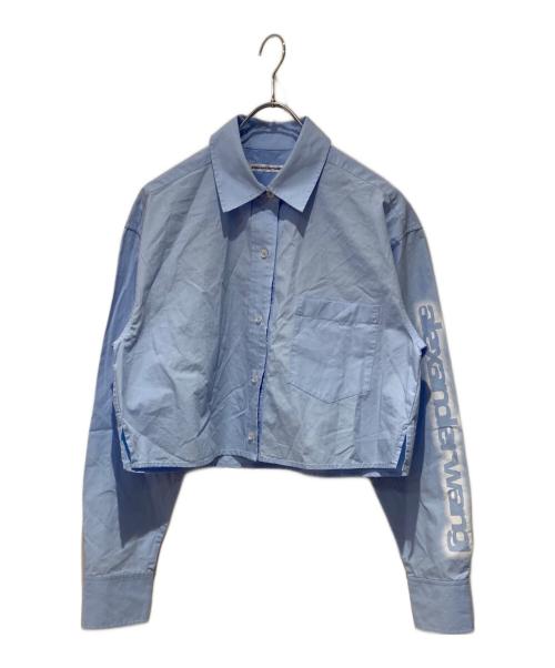 ALEXANDER WANG（アレキサンダー・ワン）ALEXANDER WANG (アレキサンダー・ワン) Halo Print Cropped Button-Up Shirt ブルー サイズ:ＸＳの古着・服飾アイテム