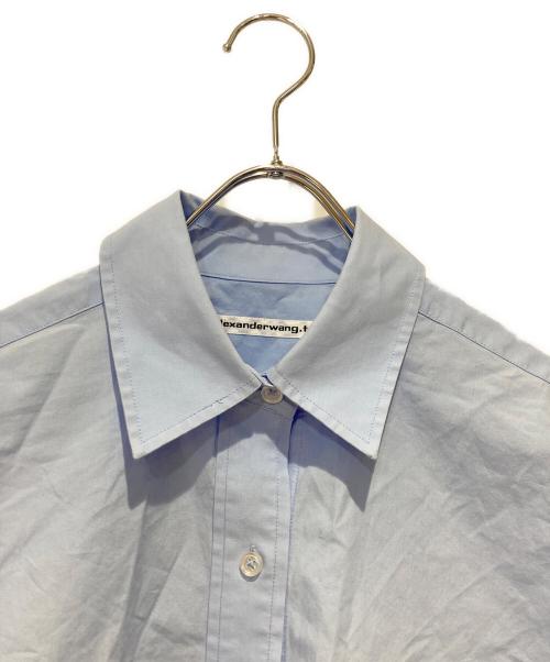 ALEXANDER WANG（アレキサンダー・ワン）ALEXANDER WANG (アレキサンダー・ワン) Halo Print Cropped Button-Up Shirt ブルー サイズ:ＸＳの古着・服飾アイテム