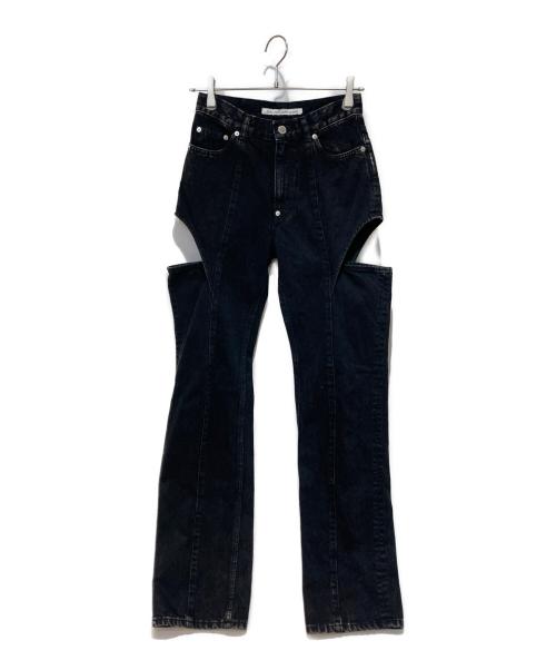 JOHN LAWRENCE SULLIVAN（ジョン ローレンス サリバン）JOHN LAWRENCE SULLIVAN (ジョン ローレンス サリバン) WASHED DENIM HOLLOWED OUT PANTS ブラック サイズ:Sの古着・服飾アイテム