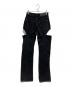 JOHN LAWRENCE SULLIVAN (ジョン ローレンス サリバン) WASHED DENIM HOLLOWED OUT PANTS ブラック サイズ:S：22000円