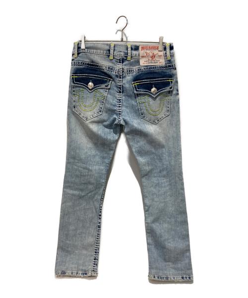 TRUE RELIGION（トゥルー レリジョン）TRUE RELIGION (トゥルー レリジョン) FLAP SUPER T ブルー サイズ:34の古着・服飾アイテム