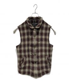 COMME des GARCONS HOMME PLUS（コムデギャルソンオムプリュス）の古着「ウール縮絨ベスト」｜グリーン×レッド