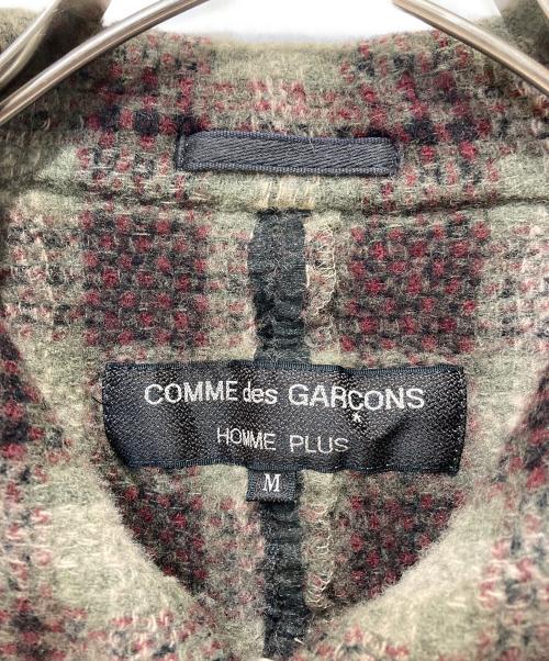 COMME des GARCONS HOMME PLUS（コムデギャルソンオムプリュス）COMME des GARCONS HOMME PLUS (コムデギャルソンオムプリュス) ウール縮絨ベスト グリーン×レッド サイズ:Mの古着・服飾アイテム
