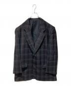 COMME des GARCONS HOMMEコムデギャルソン オム）の古着「チェックテーラードジャケット」｜ブラック
