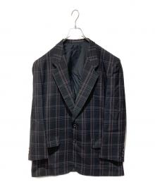 COMME des GARCONS HOMME（コムデギャルソン オム）の古着「チェックテーラードジャケット」｜ブラック