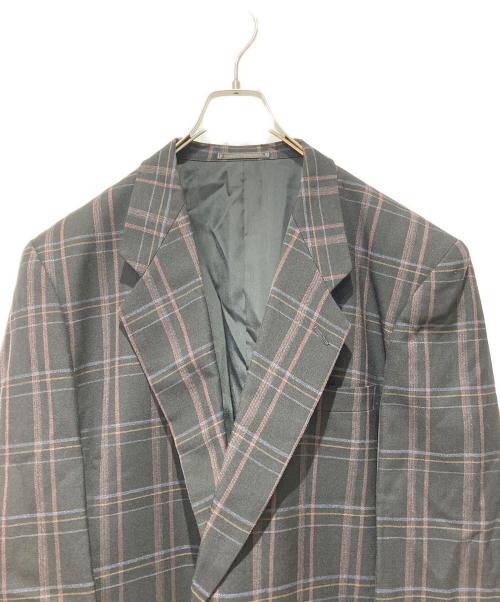 COMME des GARCONS HOMME（コムデギャルソン オム）COMME des GARCONS HOMME (コムデギャルソン オム) チェックテーラードジャケット ブラック サイズ:Mの古着・服飾アイテム