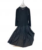 tricot COMME des GARCONSトリココムデギャルソン）の古着「切替ワンピース」｜ブラック