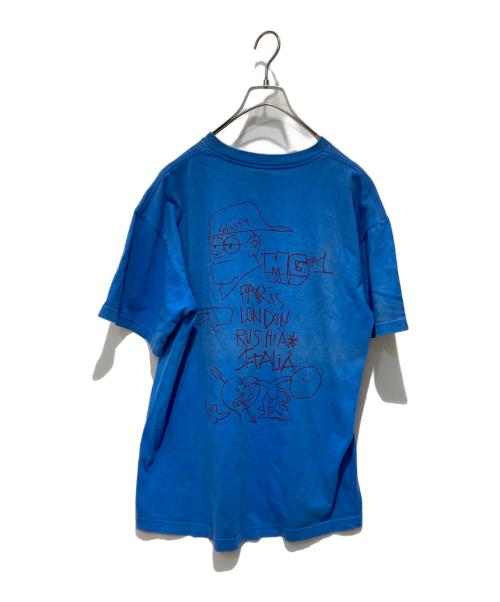 stussy（ステューシー）stussy (ステューシー) World tour Tee Mark Gonzales ブルー サイズ:Ｌの古着・服飾アイテム