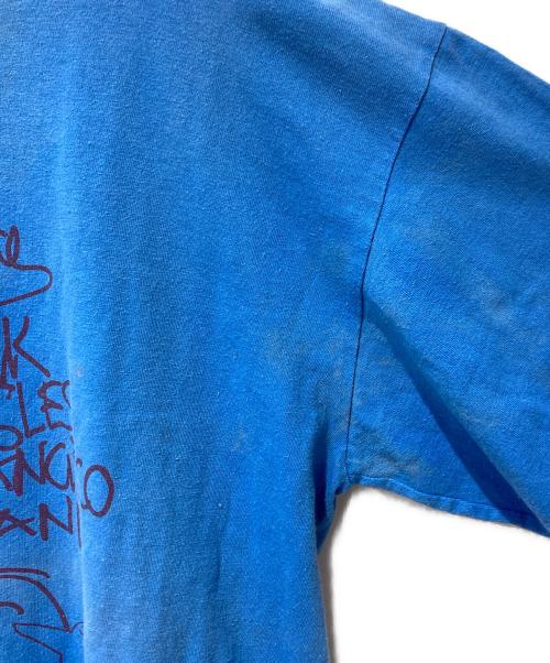 stussy（ステューシー）stussy (ステューシー) World tour Tee Mark Gonzales ブルー サイズ:Ｌの古着・服飾アイテム