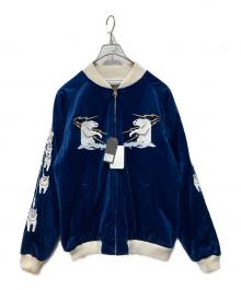 HOUSTON（ヒューストン）の古着「別珍 スーベニアジャケット ALASKA」｜ネイビー
