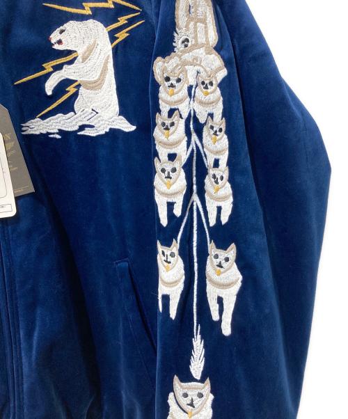HOUSTON（ヒューストン）HOUSTON (ヒューストン) 別珍 スーベニアジャケット ALASKA ネイビー サイズ:Lの古着・服飾アイテム