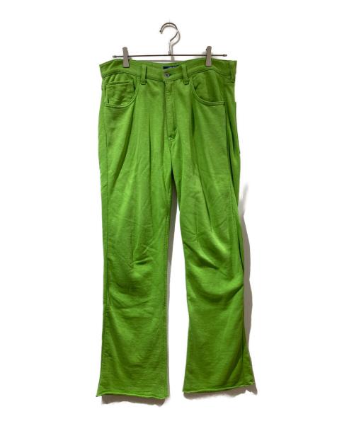 COMME des GARCONS JUNYA WATANABE MAN（コム デ ギャルソン ジュンヤ ワタナベ マン）COMME des GARCONS JUNYA WATANABE MAN (コム デ ギャルソン ジュンヤ ワタナベ マン) コットンフレアパンツ グリーン サイズ:Sの古着・服飾アイテム
