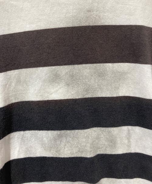 NUMBER (N)INE（ナンバーナイン）NUMBER (N)INE (ナンバーナイン) ダメージボーダーカットソー ホワイト×ブラック サイズ:１の古着・服飾アイテム