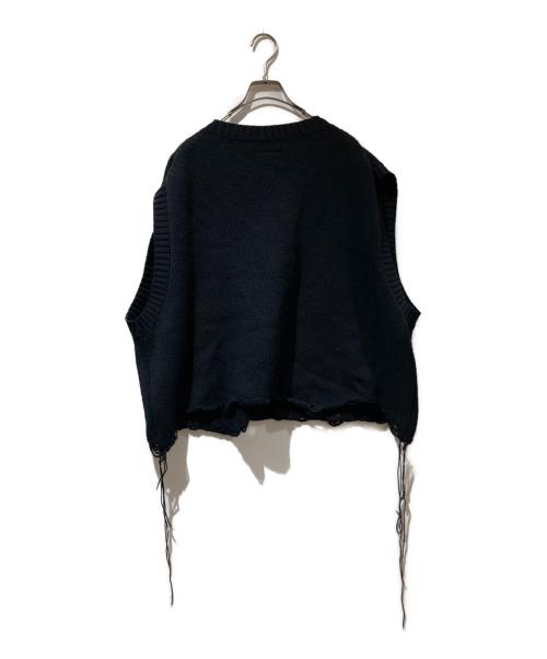 doublet（ダブレット）doublet (ダブレット) 刺繍ニットベスト ブラック サイズ:FREEの古着・服飾アイテム