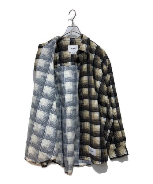 WTAPS（ダブルタップス）WTAPS (ダブルタップス) COTTON FLANNEL TEXTILE shirt ブラウン サイズ:03の古着・服飾アイテム