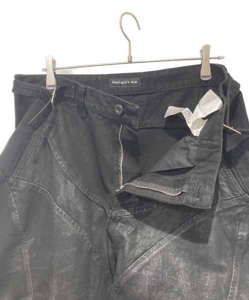 PROJECT G/R（プロジェクト ジーアール）PROJECT G/R (プロジェクト ジーアール) Coated Biker Armoured Pants ブラック サイズ:2の古着・服飾アイテム