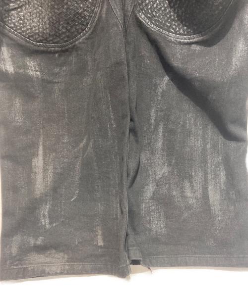 PROJECT G/R（プロジェクト ジーアール）PROJECT G/R (プロジェクト ジーアール) Coated Biker Armoured Pants ブラック サイズ:2の古着・服飾アイテム