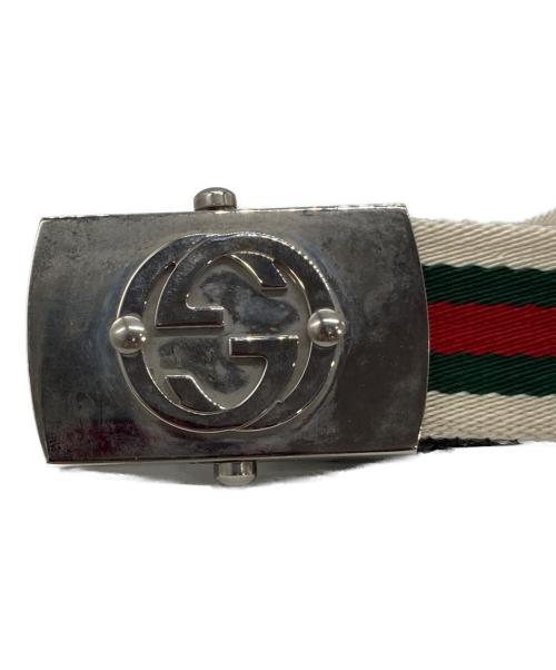 GUCCI（グッチ）GUCCI (グッチ) GGロゴバックル ラインガチャベルト マルチカラーの古着・服飾アイテム